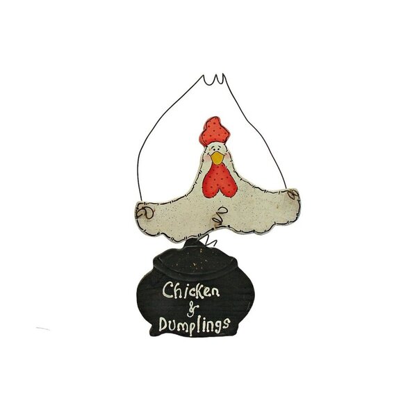 Lot of 4 Country Farm Chicken Rooster Wooden Signs Decor Kitchen Hanging Display - Picture 4 of 10